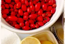Čerstvé šípkové plody s citronem pro domácí sirup
