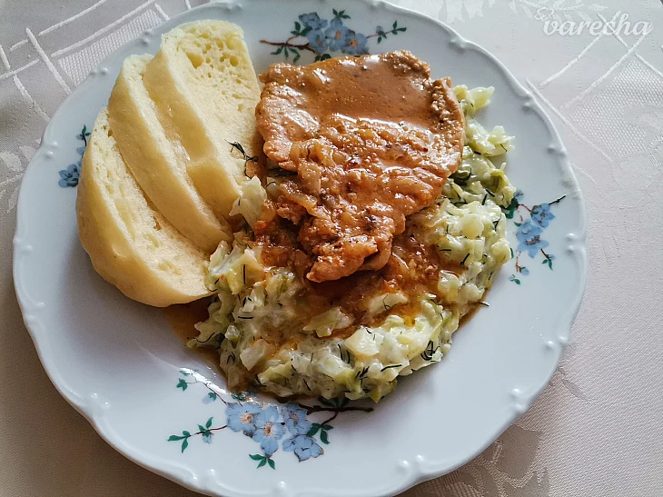 Cabbage with meat and bread