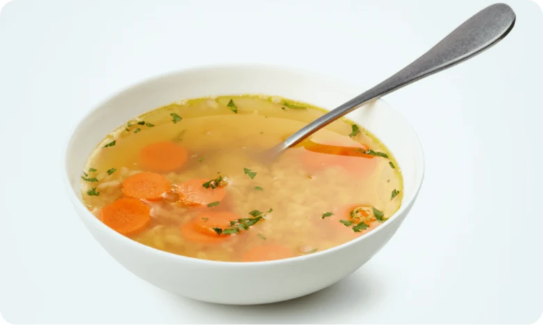 Vegetable soup with carrots