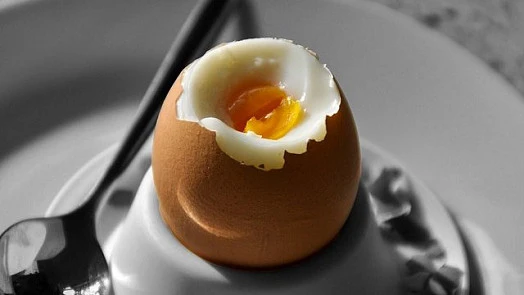 Soft-boiled egg in cup