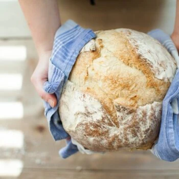 Freshly baked bread loaf